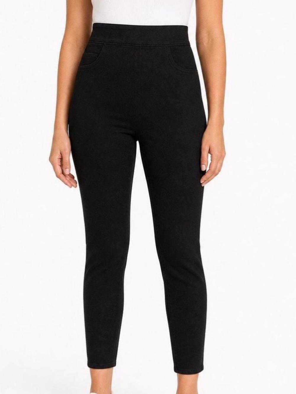 SPANX Black High-Waist Skinny Ankle Pants